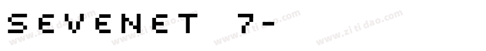 Sevenet 7字体转换